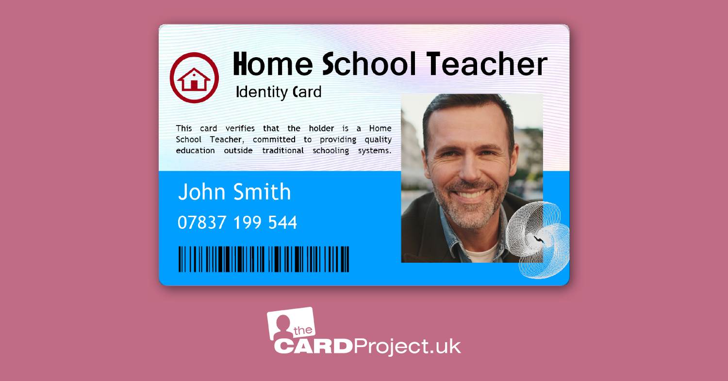 Home School Teacher ID Card  (FRONT)